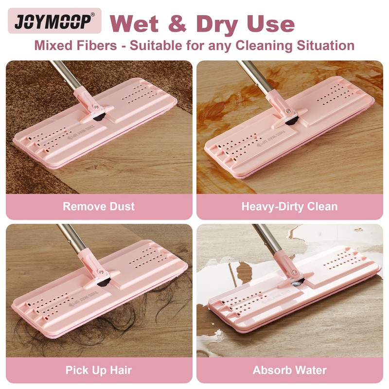 JOYMOOP Microfiber Mop Pads, Mop Head Replacement for JOYMOOP 13-inch