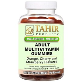 Tahir Halal Multivitamin Gummies for Adults – Daily Nutritional Support for Men and Women with Biotin, Vegan-Friendly, Non-GMO, Natural Fruit Flavors, Made in The USA – Certified Halal Vitamins