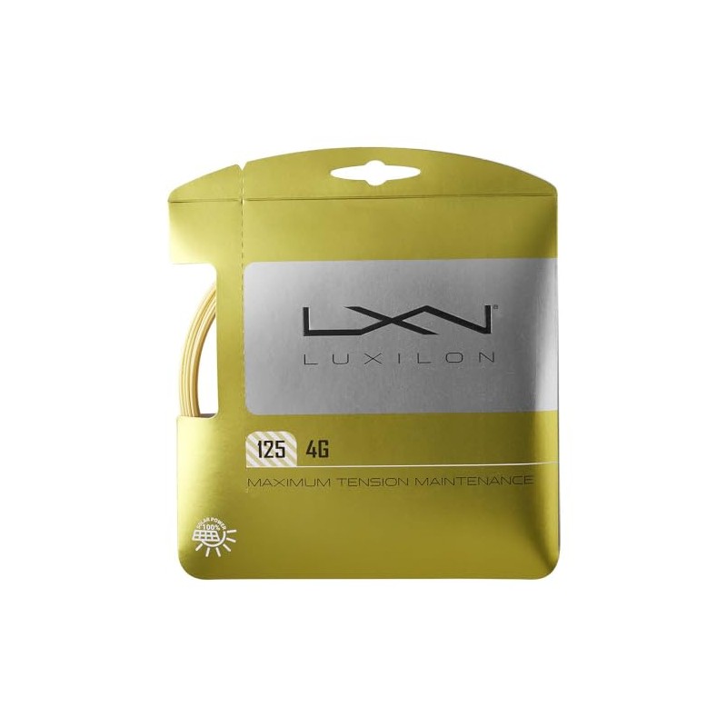 Luxilon Unisex 4g Go Tennis Racket Racquet Strings, Gold, 12.2