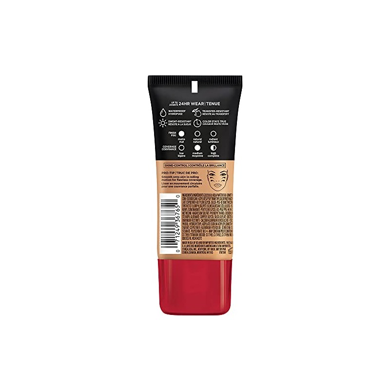 L'Oreal Paris Cosmetics Makeup Infallible Pro-Matte Liquid Longwear Foundation, Honey