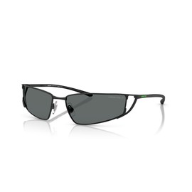 Arnette Men's AN3093 The Junction Rectangular Sunglasses, Matte Black/Polarized Grey, 64 mm