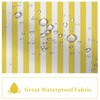 Yellow and White Stripd Shower Curtains for Bathroom Vertical Line