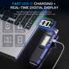 EDC Tactical Flashlight,1500 Lumen Flat Flashlights Rechargeable,Dual-Switches LED Small Flashlight