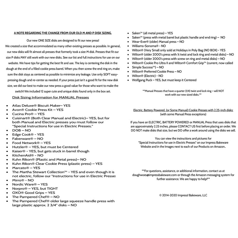 Music 8 Disk Set for Cookie Presses