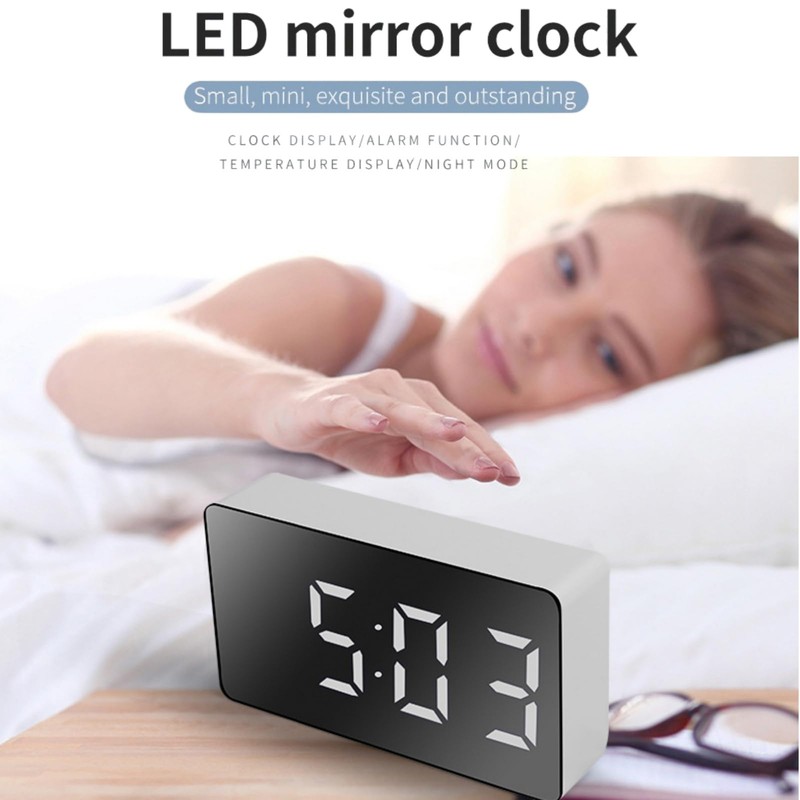Digital Alarm Clock,Small Travel Alarm Clock,Mini Led Display Alarm Clock