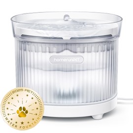 HomeRunPet Wireless Pump Cat Water Fountain - Detachable Design for Easy Cleaning, Multi-Cat Water Dispenser with Chew-Proof Base