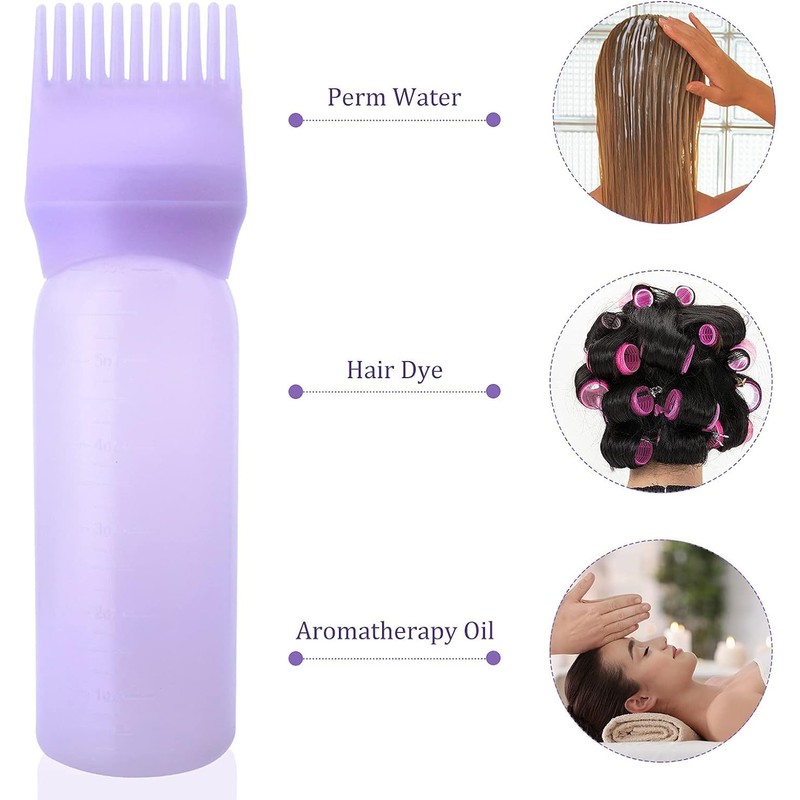 3 Pack Tinte para el Cabello Root Comb Aplicador Botella