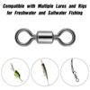 Alwonder 40 Count Rolling Barrel Fishing Swivel Stainless Steel Saltwater