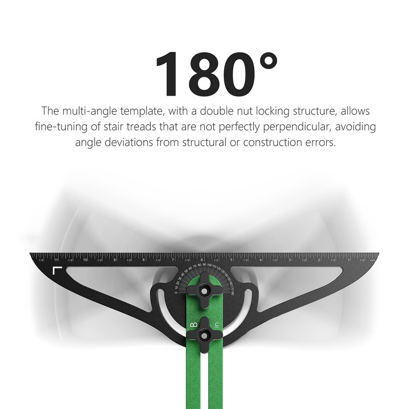 Magmaniac Stair Tread Template Tool– Dual Nut Stair Tread Gauge,
