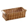 Imitation Rattan Baskets for Organizing Organizer Long Narrow Woven Baskets