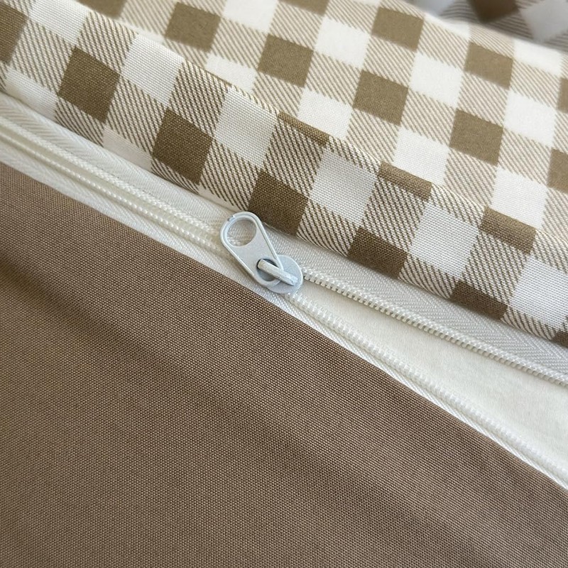 NSNLGSGC Double Duvet Cover Set, Plaid Duvet Cover Double Bed