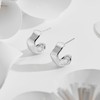 FILMOON Stud Earrings Elegant C Shape Curved Design for Women