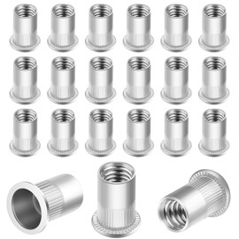 Rivet Nuts M12 Thread Rivets Blind Rivet Nuts Stainless Steel 40 Pieces Round Flat Head Thread Rivet Nutsert Single Rivet Nuts Countersunk Sleeve Nut Used for Metal Plates Pipes etc