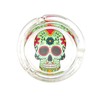 Glass Ashtray Coloured Skull