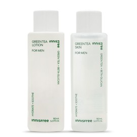 Innisfree Green Tea Skin for Men + Lotion for Men (2 Single Items) / 이니스프리 그린티 스킨 포맨+로션 포맨 단품2종
