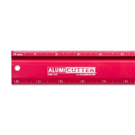 Alumicolor AlumiCutter Aluminum Steel Straight Edge for Office, School, Engineering and Framing, 18IN, Red
