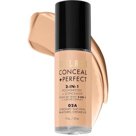 Milani Conceal + Perfect 2-en-1 Base y Corrector - Creamy Natural (1 Fl. Oz.) Cobertura Total