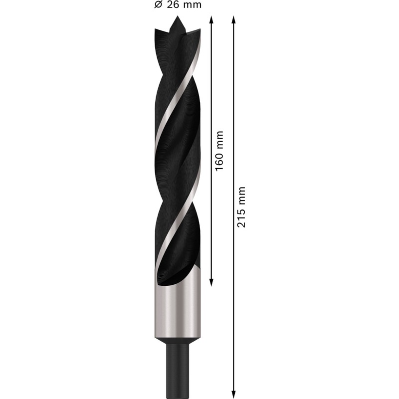 Bosch Professional Brad Point Drill Bit (for wood, Ø 26