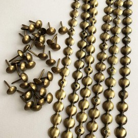 Let's Decorate 10Meters D9.5mm Upholstery Tacks Brass Plated Sofa Nailhead Strips,Furniture Bench Sofa Tacks,Loosing Tacks Matched,DIY Furniture Accessory(B:9.5mm Brass)