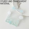 2 Pieces Star Wing-Shaped Photocard Holder Keychain - Clear Acrylic