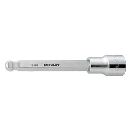 Mito Koki Hex Socket, Ball Point, Long, Mitroy, 412BHTL, Opposite Side Dimensions: 0.5 x 0.5 inches (12 x 12.7 x 12.7 x 137 mm), 1 piece