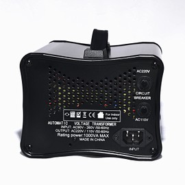 LiteFuze convertingbox 1000-Black 1000 Watt Auto Voltage Converter Transformer - Light Weight - Step Up/Down [5-Years Warranty]