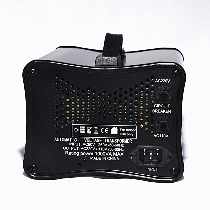 LiteFuze convertingbox 1000-Black 1000 Watt Auto Voltage Converter Transformer -