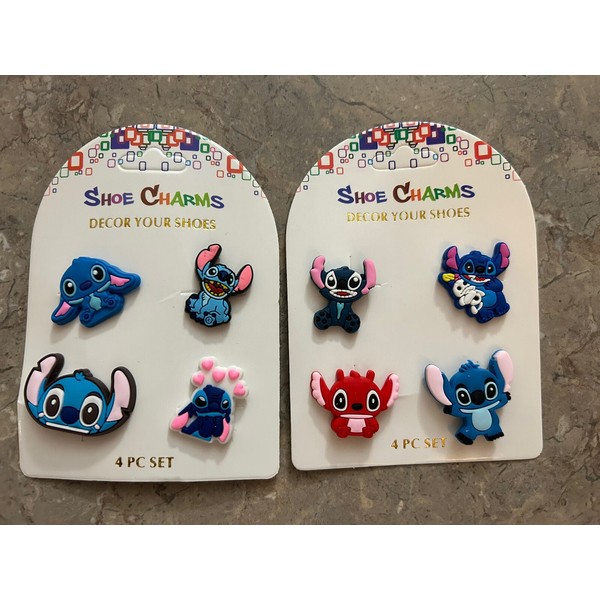 Stitch Shoe Charms , New Lot Of 8