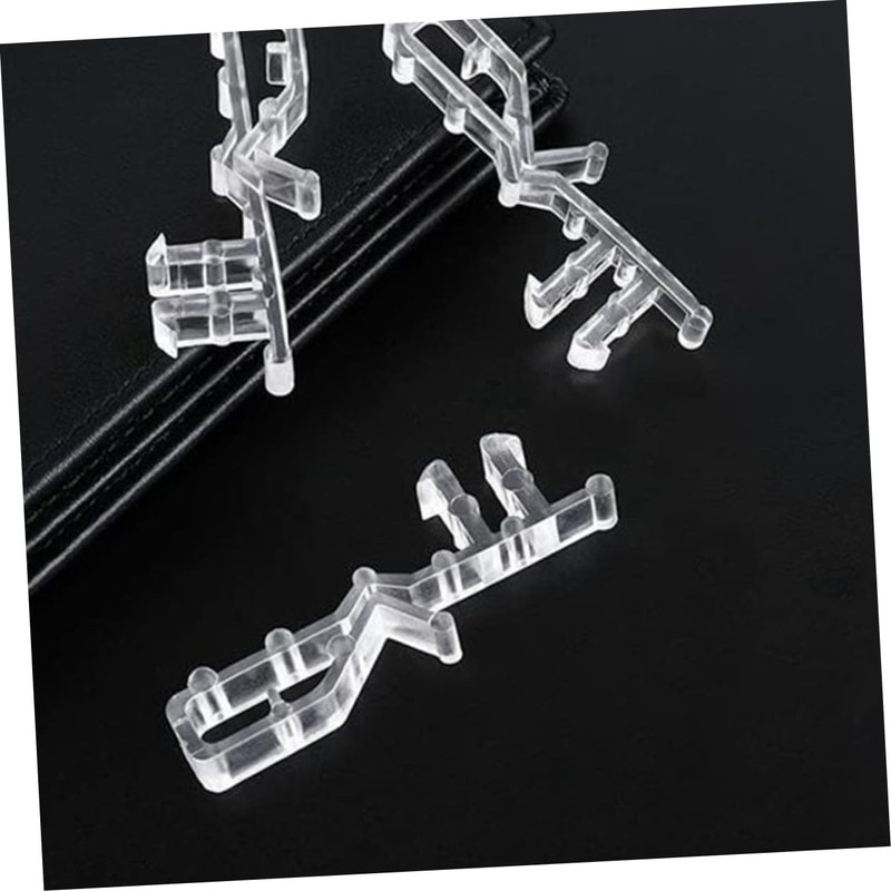 WHAMVOX 12pcs Transparent Curtain Tiebacks Clips for Window Blinds Angle