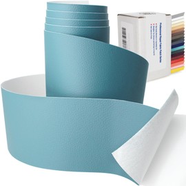 SiiRo 3 X 60 inch Self Adhesive Leather Repair Patch, Sky Blue Leather Repair Tape for Furniture, Adhesive Leather Patch for Car Seat Repair, Leather Repair Kit for Couch (Sky Blue)