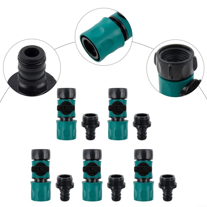 Reliable Quick Connect Garden Hose Kit with Shut Off Valve