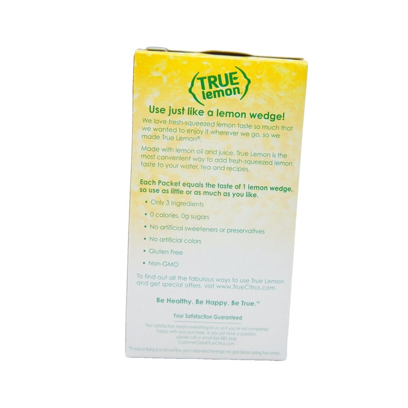 True Lemon Sugar Free, Crystallize, Water Tea Enhancer Powdered Drink