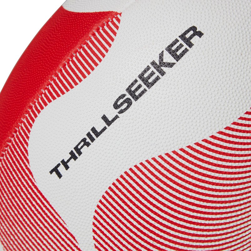 Canterbury Thrillseeker Play Rugby Ball, White/Red, 4