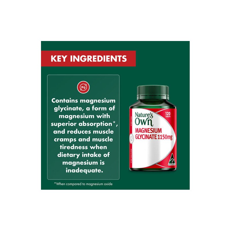 Nature's Own Nature’s Own Magnesium Glycinate 120 Tablets