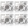 Hacaroa 4 Pack Stainless Steel Divided Plate, 15x10.6 Inches Dinner