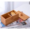 Sizikato Bamboo Wood Sugar Packet Holder Tea Bag Holder with