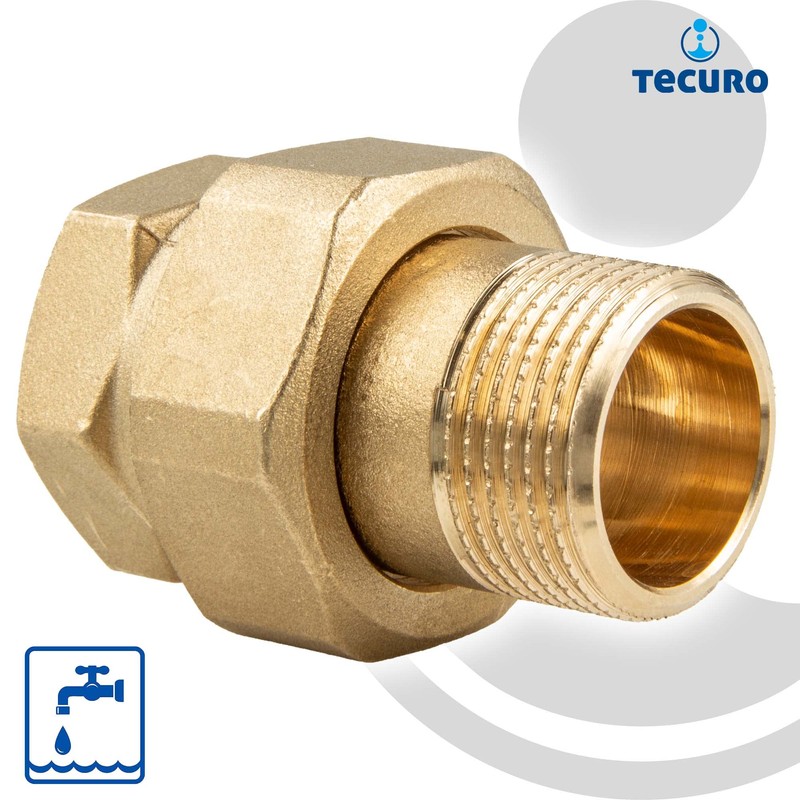 Screw connection IG/AG 0.6 cm to 3.2 cm conical sealing,