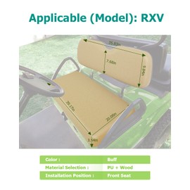 ILVGOLF Front Seat Replacement Cushions for EZGO RXV, Golf Cart Cushion Seat for EZGO RXV Front Seat Bottom Assembly, Dedicated for Golf Cart Front Seats, Buff, 2 Piece Set