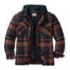 Legendary Whitetails Men's Flannel Shirt Jacket Quilted with Hood Polyfill