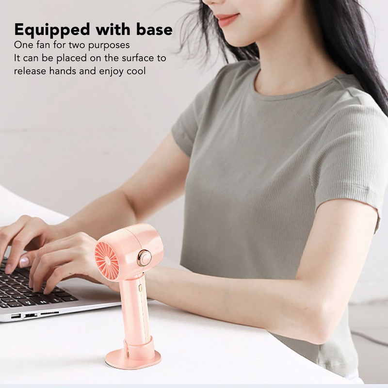 Smart Digital Display Handheld Fan Leafless Silent Small Turbine Fan