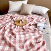 youlanhome Cotton Throw Blanket - 60"x80" Plaid Checkered Pattern, Soft