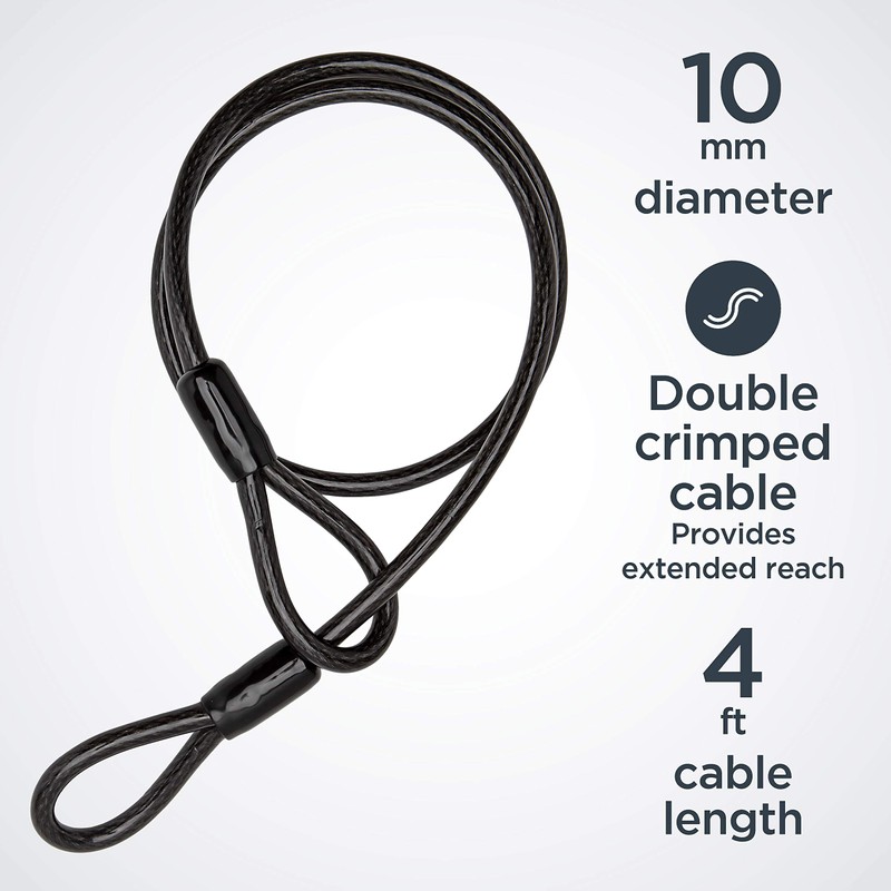 Schwinn Bike Max U-Lock with Double Crimped Cable, 2 Keys