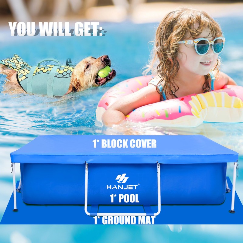 Hanjet 3.6 Foot x 13.8 Inch Kids Small Deep Pool