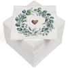 HEKU 100 napkins, 3-ply, 33 x 33 cm, eucalyptus heart,