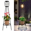 MXwcy Solar Lights Outdoor with LED Edison Bulbs, Solar Floor