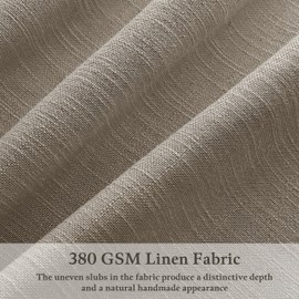Textured Semi Sheer Burlap Curtains 72 Inches Long Neutral Country Tan Brown Flax Linen Light Filtering Pinch Pleated Curtains Back Tab for Door Cabin Closet 2 Panels Set Burlywood Birch Taupe