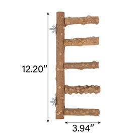 IBWell 2 Pack Bird Ladder for Cage Bird Stands for Parrots Parakeet Perches Cockatiel Perch Natural Bird Perches Budgie Perch
