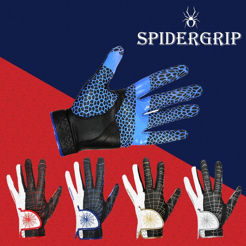 SpiderGrip Golf Glove Men's Left Hand - Blue/SpiderGrip Nonslip Golf