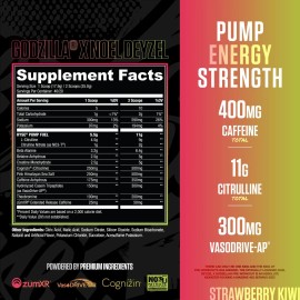 RYSE Godzilla X Noel Deyzel Pre Workout Powder - Strawberry Kiwi - 400mg Caff...
