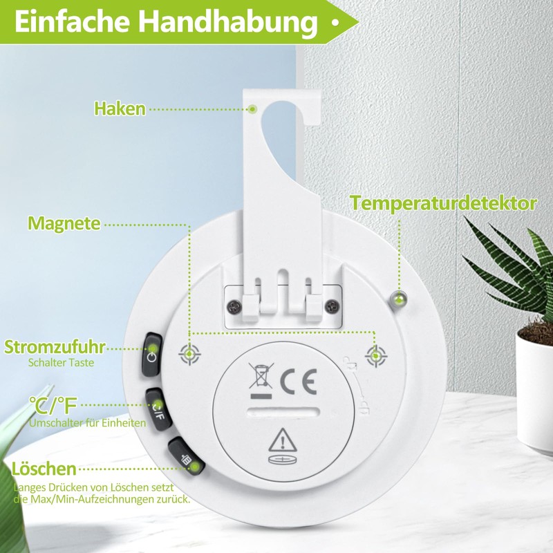 Compact Digital Fridge Thermometer 2 Pack (3)